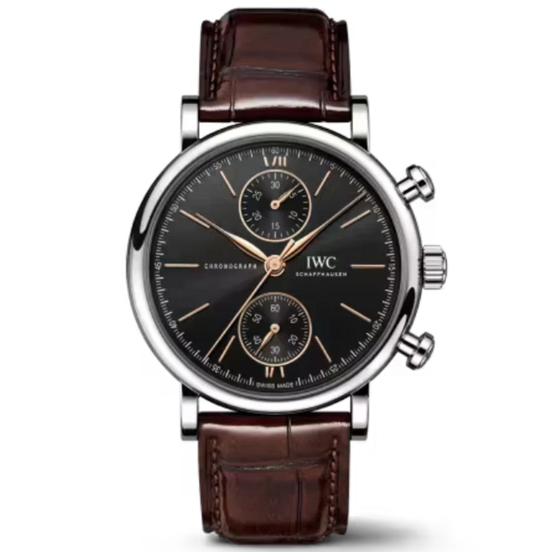 PORTOFINO CHRONOGRAPH 39 MM STAINLESS STEEL WITH BLACK DIAL - IWC