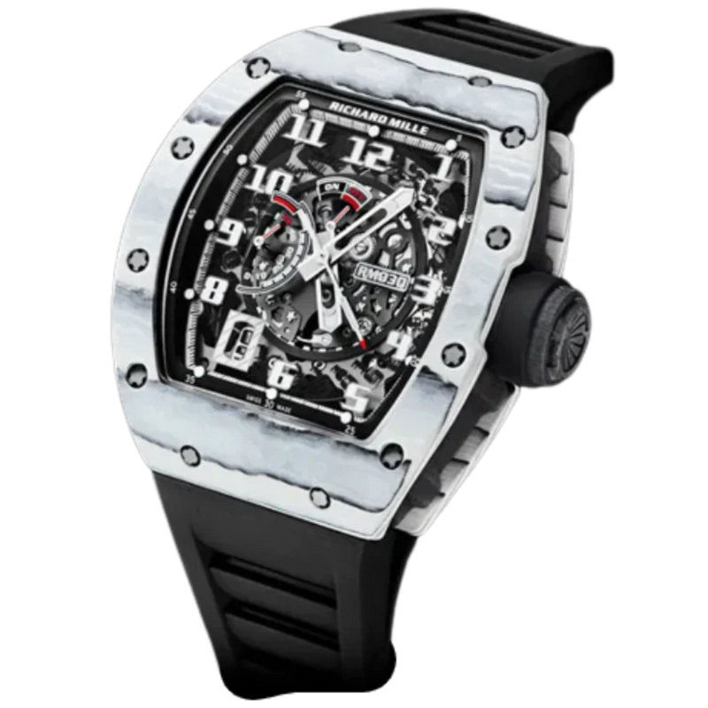 RM 030 Automatic Winding With Declutchable Rotor Rubber Strap Titanium Case - Richard Mille