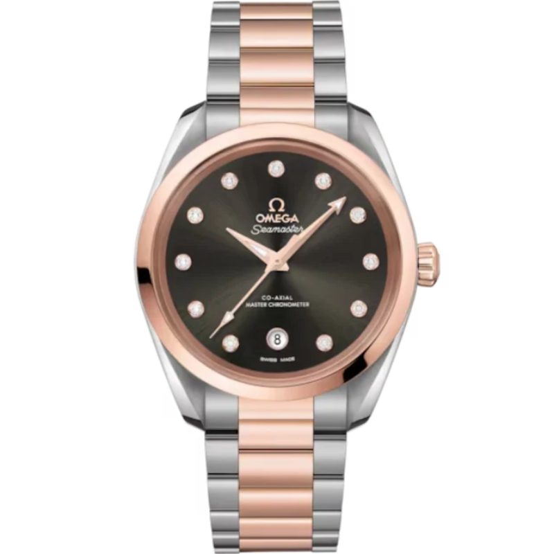 SEAMASTER AQUA TERRA 150M 38 MM STAINLESS STEEL - SEDNA™ GOLD WITH GREY DIAL - Omega