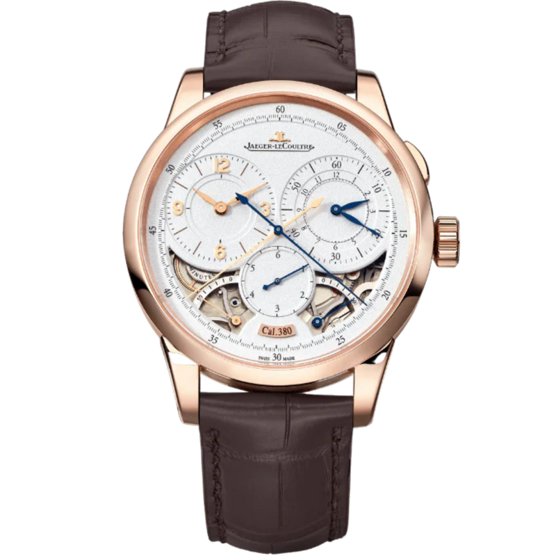 DUOMÈTRE CHRONOGRAPHE 42 MM 18K ROSE GOLD WITH SILVER GREY GRAINED DIAL - Jaeger-LeCoultre