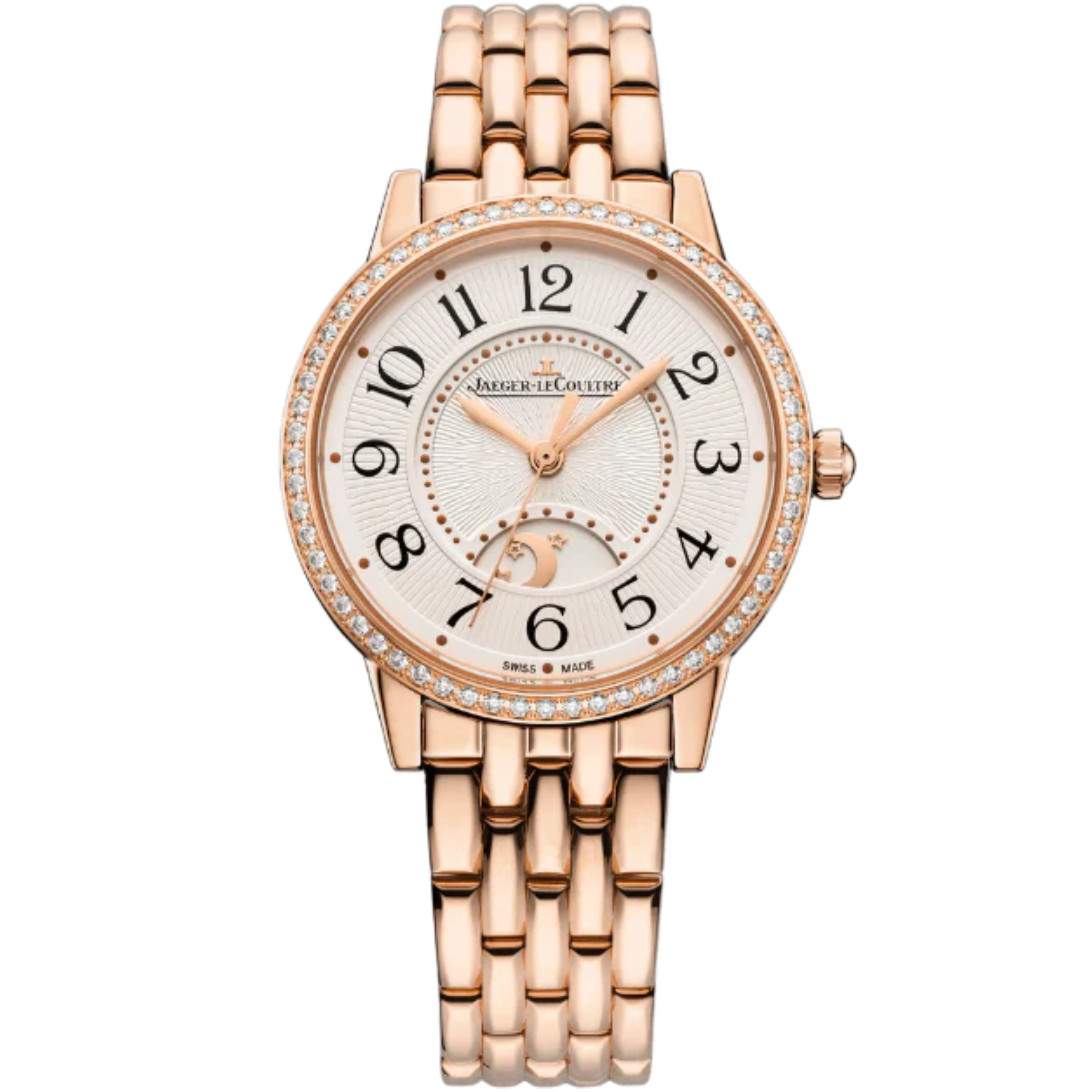 RENDEZ-VOUS CLASSIC NIGHT & DAY 34 MM 18K ROSE GOLD WITH SILVER GREY GUILLOCHE DIAL - Jaeger-LeCoultre