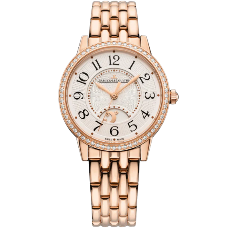 RENDEZ-VOUS CLASSIC NIGHT & DAY 34 MM 18K ROSE GOLD WITH SILVER GREY GUILLOCHE DIAL - Jaeger-LeCoultre