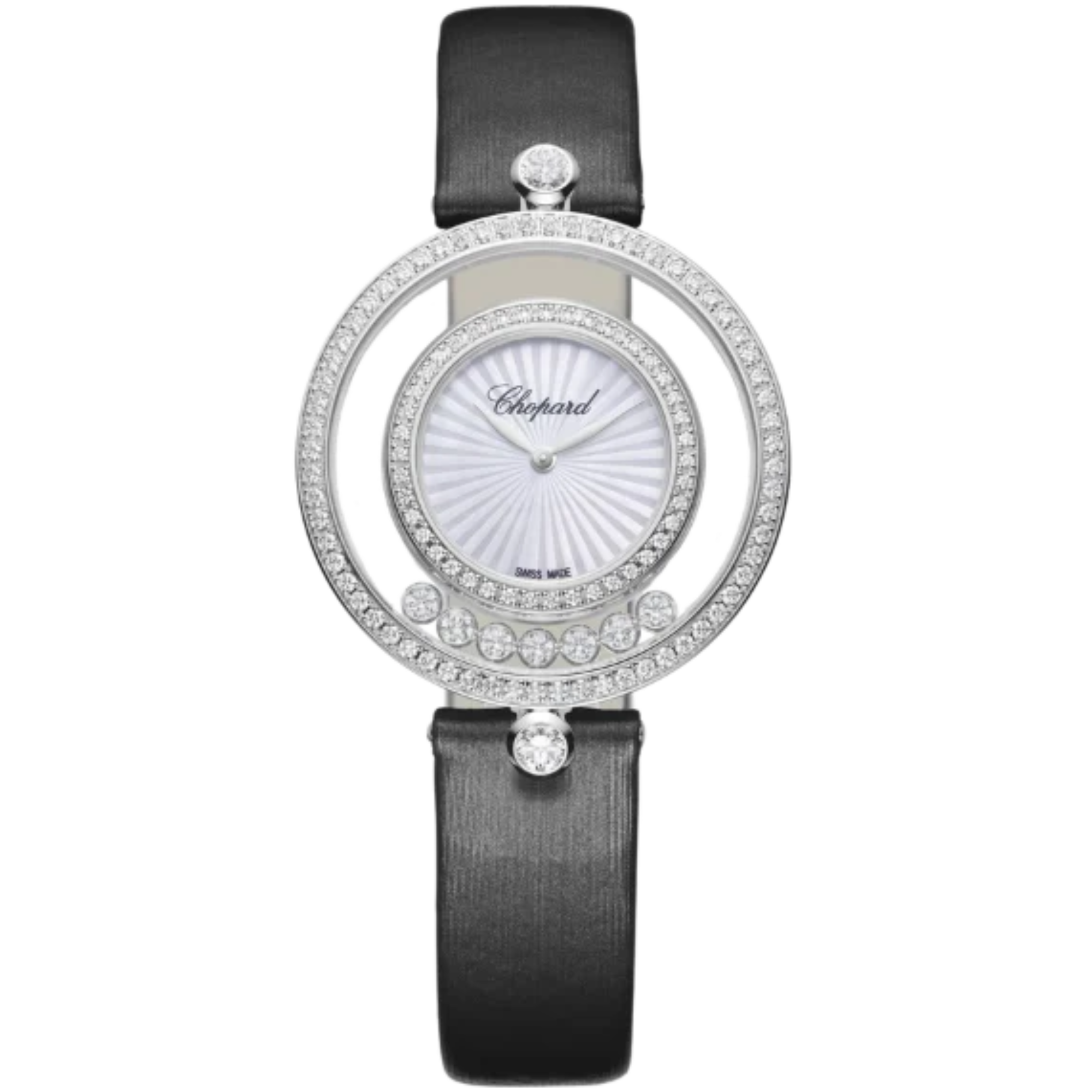 HAPPY DIAMONDS ICONS 32 MM ETHICAL WHITE GOLD WITH MOTHER OF PEARL DIAL - Chopard