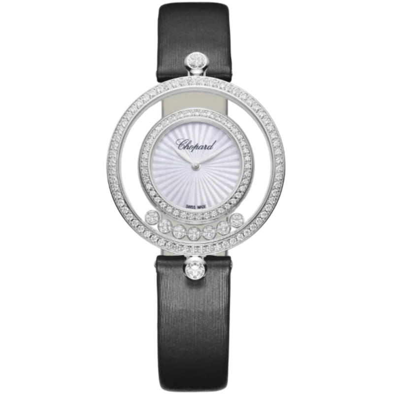 HAPPY DIAMONDS ICONS 32 MM ETHICAL WHITE GOLD WITH MOTHER OF PEARL DIAL - Chopard