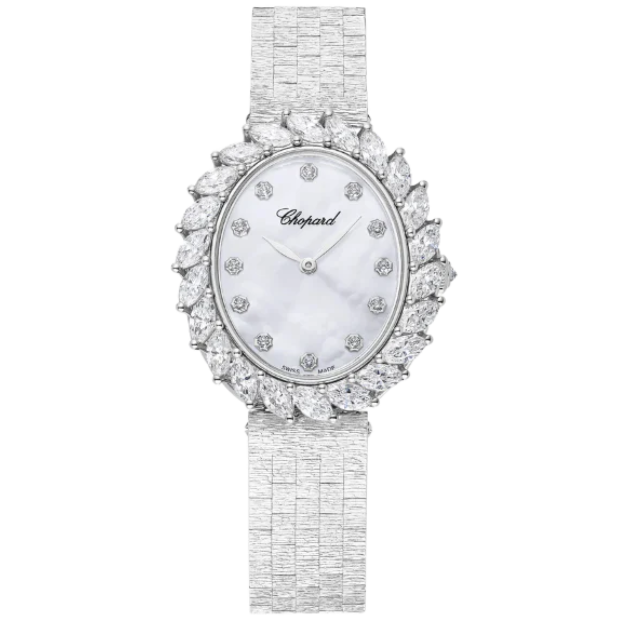 L'HEURE DU DIAMANT 35 MM ETHICAL WHITE GOLD WITH MOTHER OF PEARL DIAL - Chopard