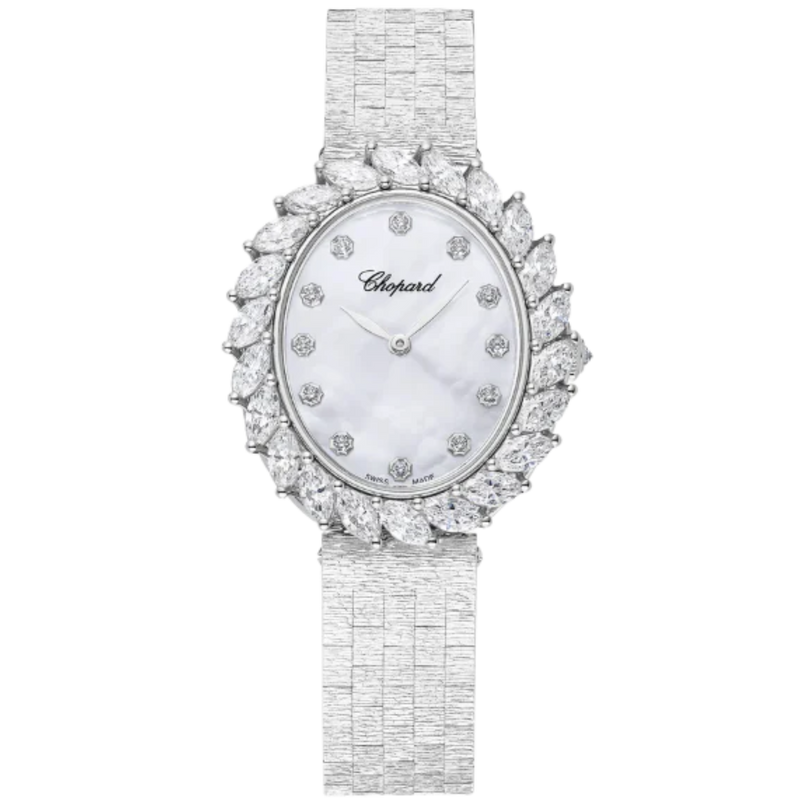 L'HEURE DU DIAMANT 35 MM ETHICAL WHITE GOLD WITH MOTHER OF PEARL DIAL - Chopard