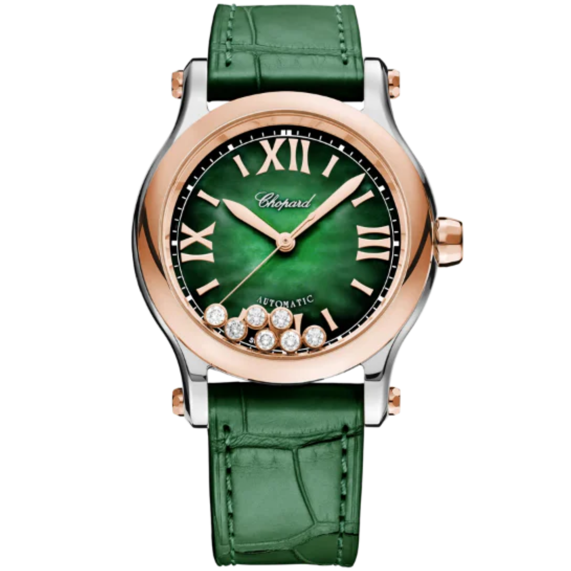 HAPPY SPORT 36 MM ETHICAL ROSE GOLD - LUCENT STEEL™ WITH GREEN MOTHER OF PEARL DIAL - Chopard