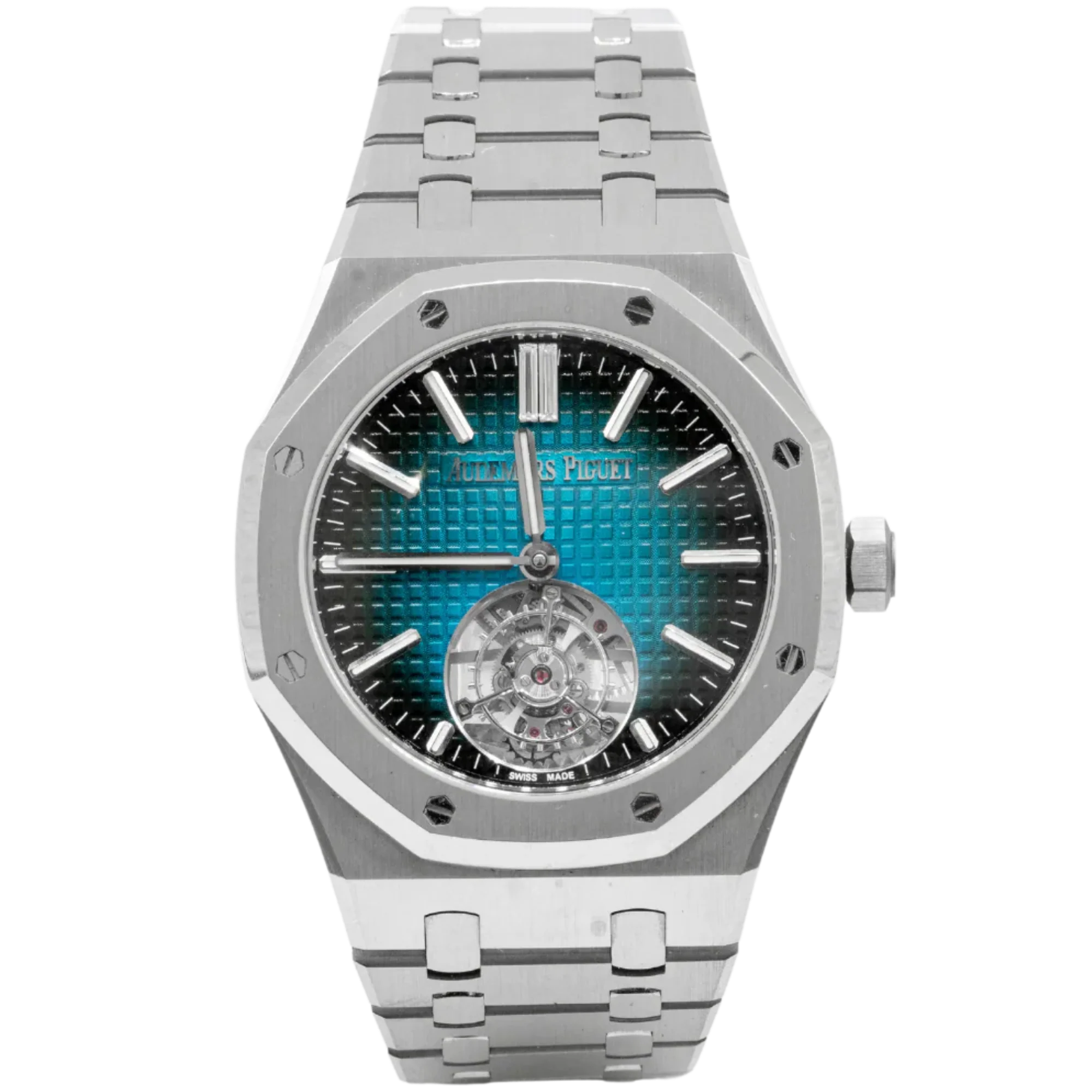 Audemars Piguet 41MM Royal Oak Selfwinding Flying Tourbillon Ref. 26730TI.OO.1320TI.04 Titanium Gradient Blue Dial - Audemars Piguet