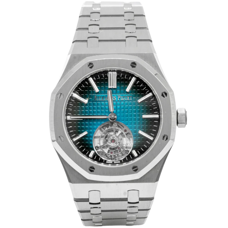 Audemars Piguet 41MM Royal Oak Selfwinding Flying Tourbillon Ref. 26730TI.OO.1320TI.04 Titanium Gradient Blue Dial - Audemars Piguet