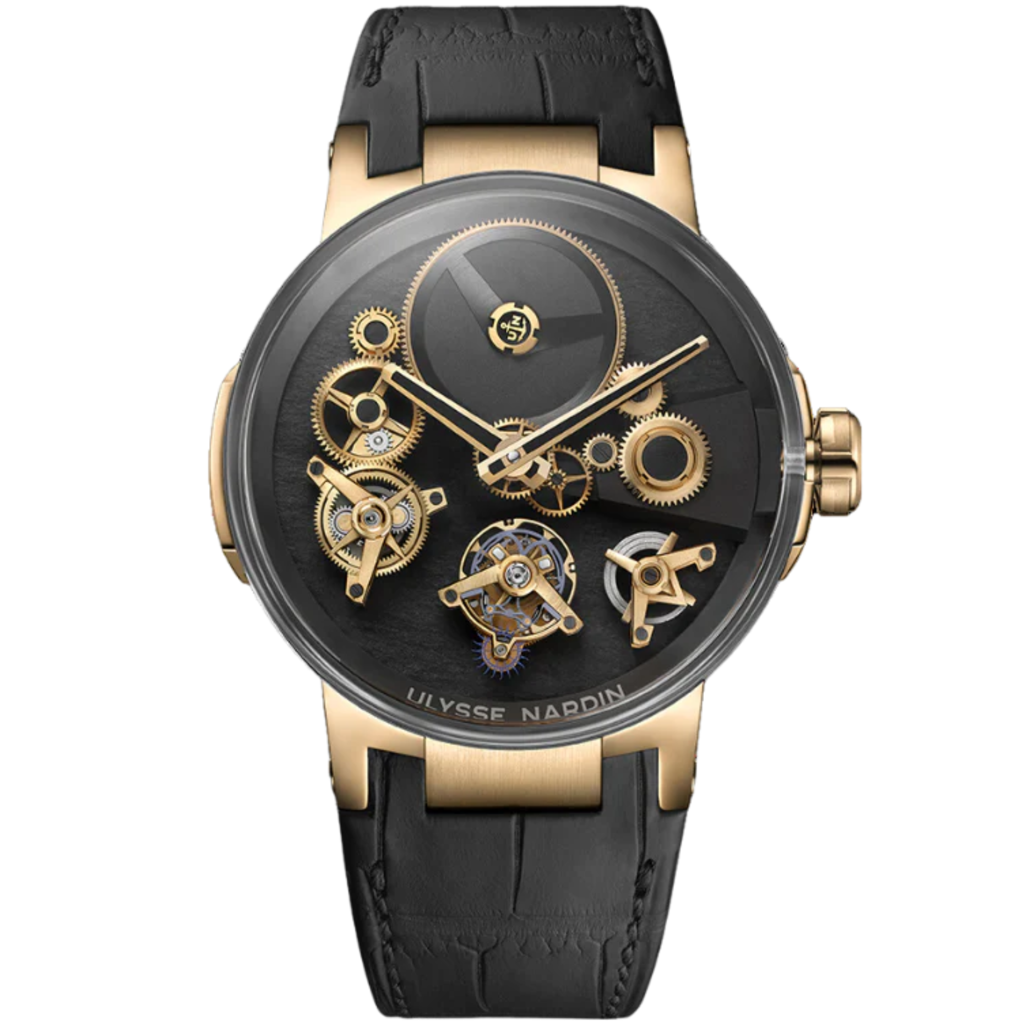 BLAST FREE WHEEL 44 MM ROSE GOLD WITH BLACK DIAL - Ulysse Nardin