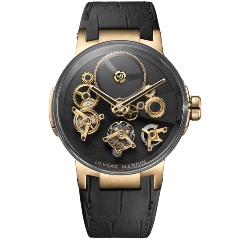 BLAST FREE WHEEL 44 MM ROSE GOLD WITH BLACK DIAL - Ulysse Nardin