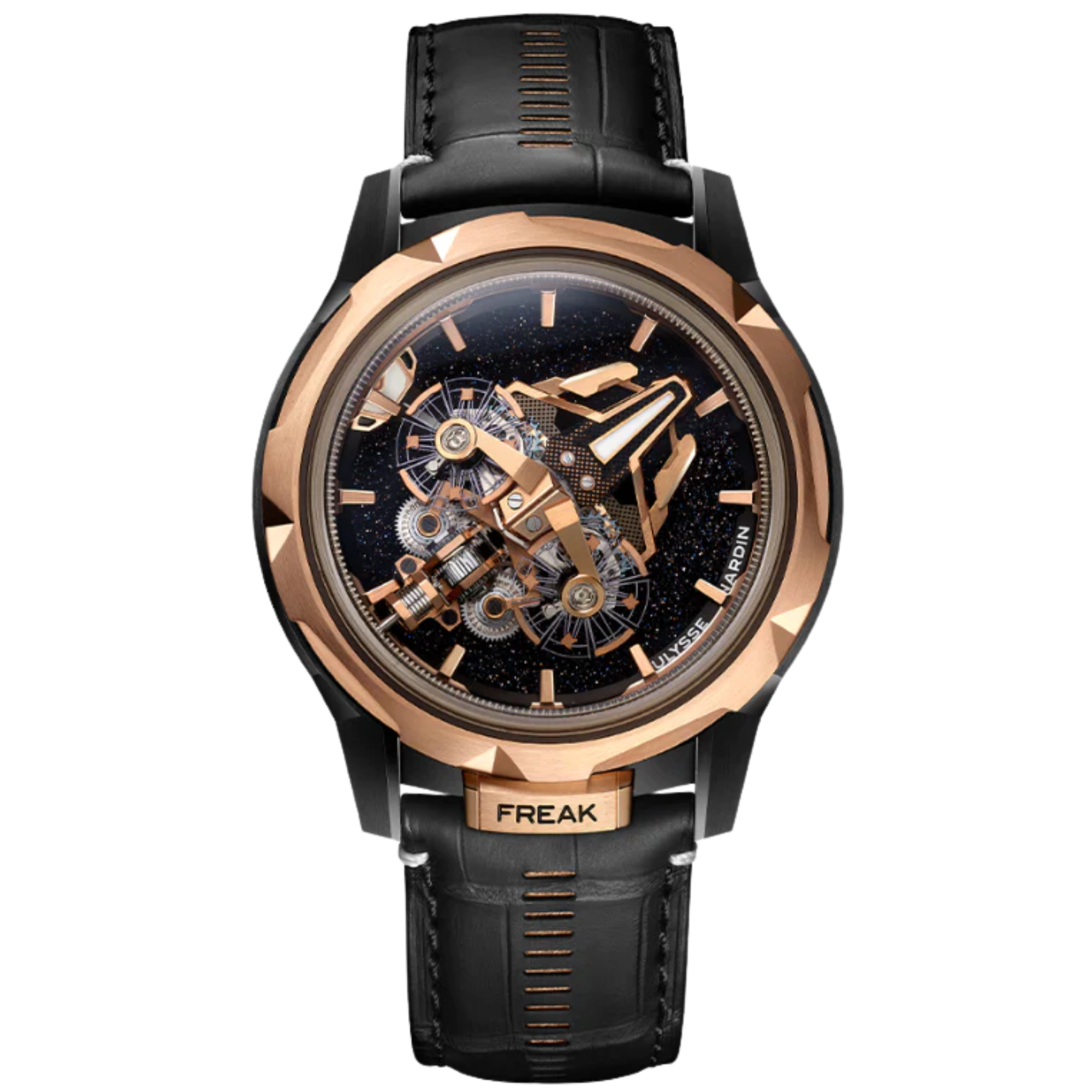 FREAK S 45 MM CERAMIC - GOLD WITH BLACK DIAL - Ulysse Nardin