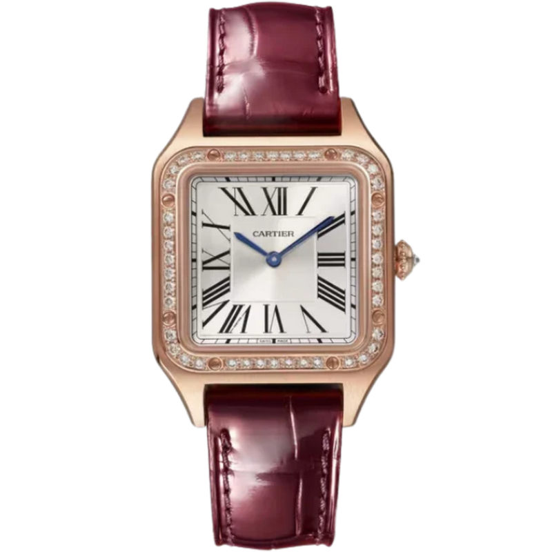 SANTOS 38 MM DUMONT SILVER 18K ROSE GOLD - Cartier