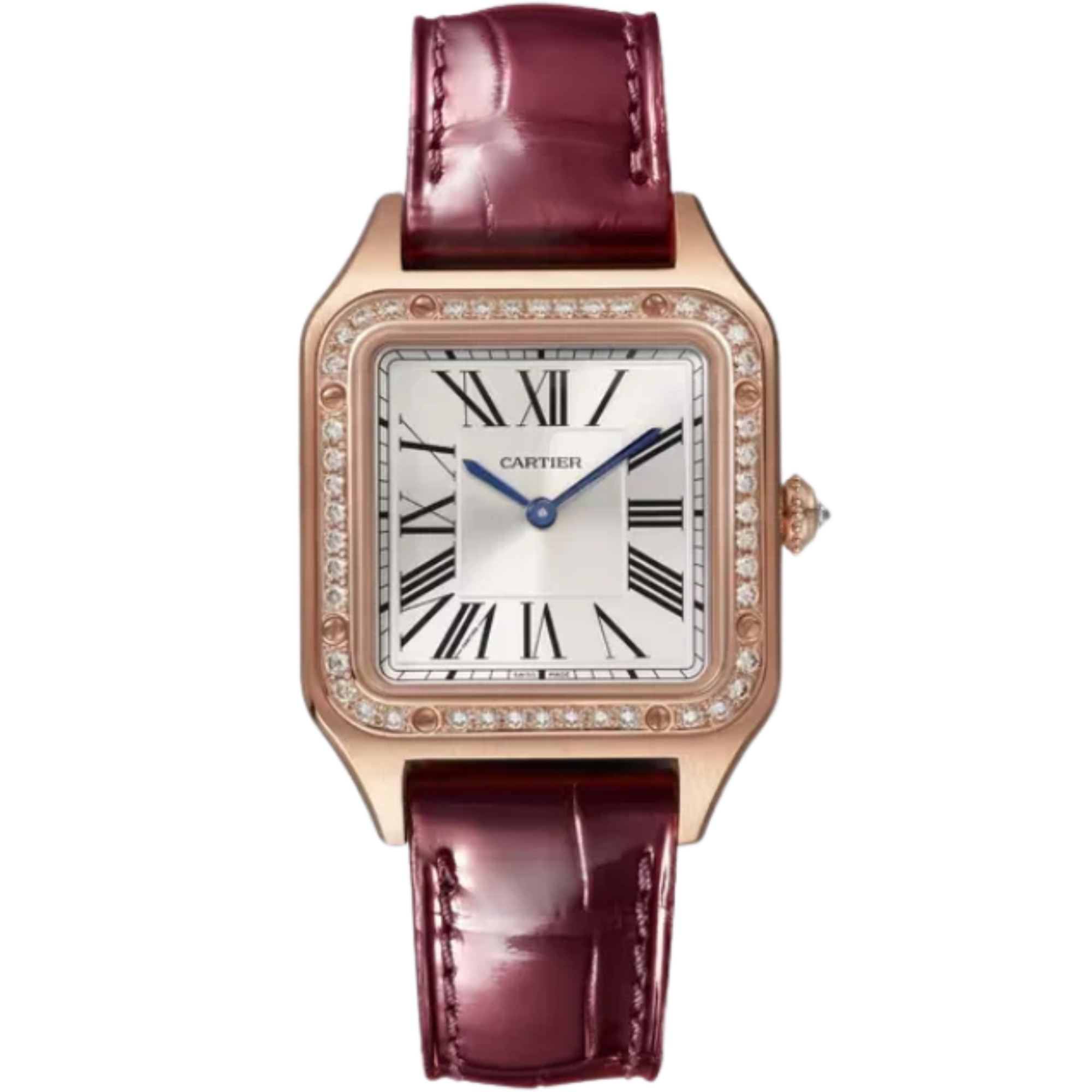 SANTOS 38 MM DUMONT SILVER 18K ROSE GOLD - Cartier