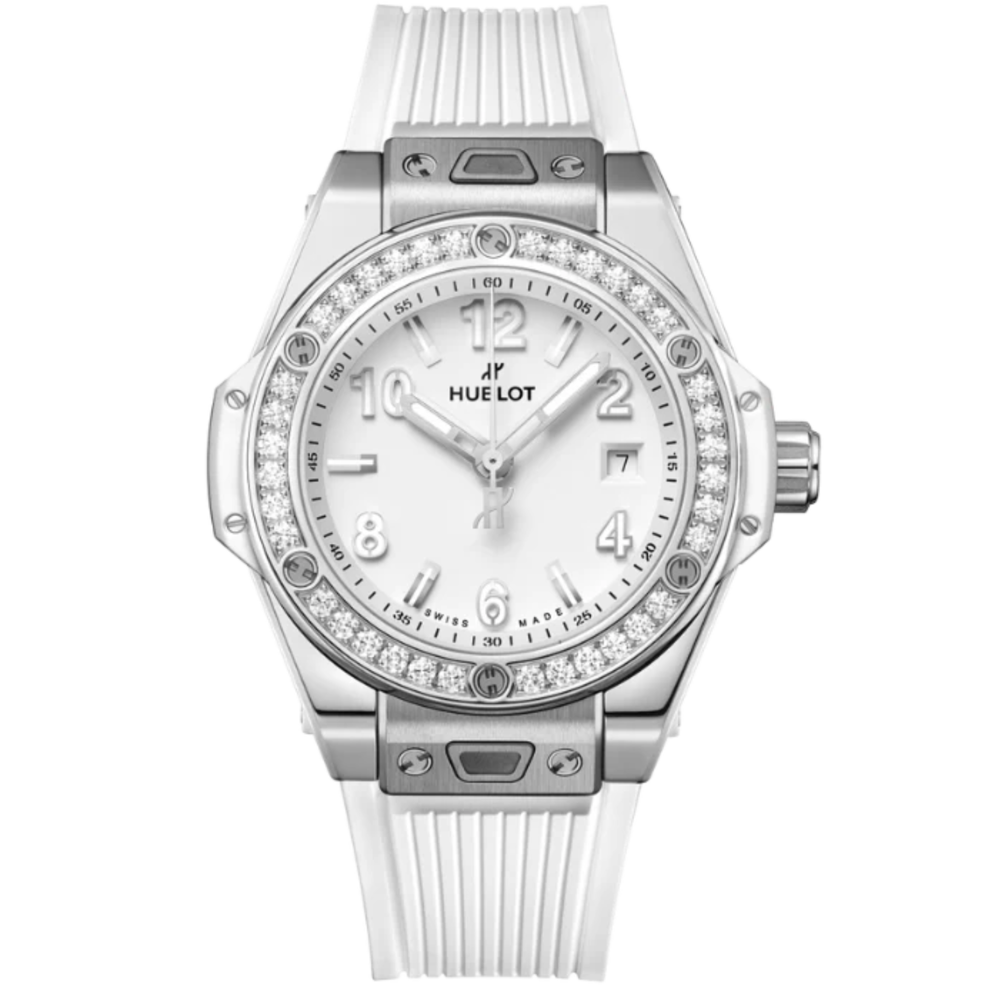 Big Bang 33mm ONE CLICK STEEL WHITE DIAMONDS - Hublot