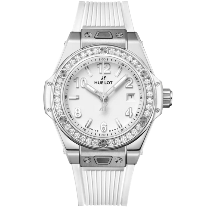 Big Bang 33mm ONE CLICK STEEL WHITE DIAMONDS - Hublot
