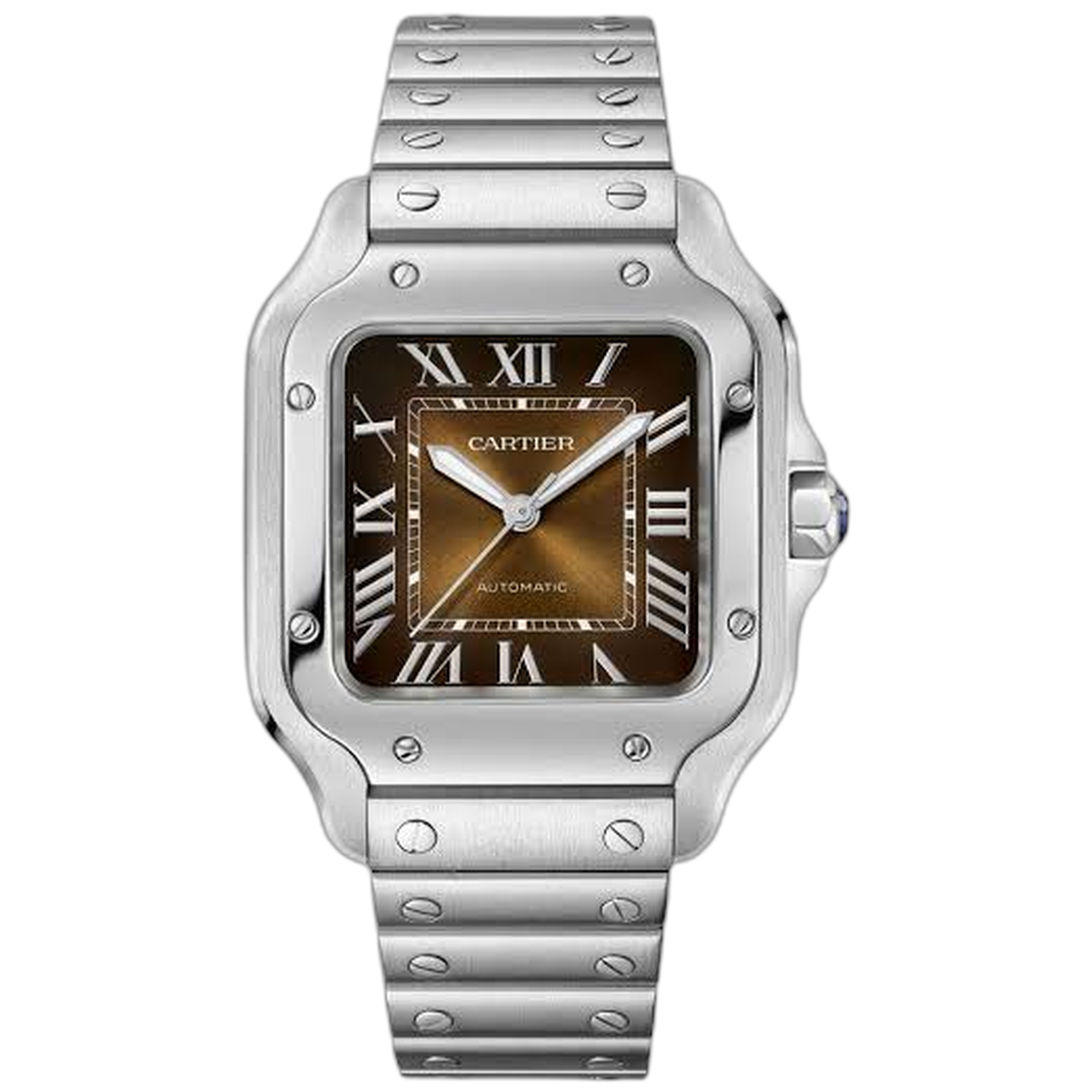 Cartier Santos 40 MM DE Cartier Brown Stainless Steel