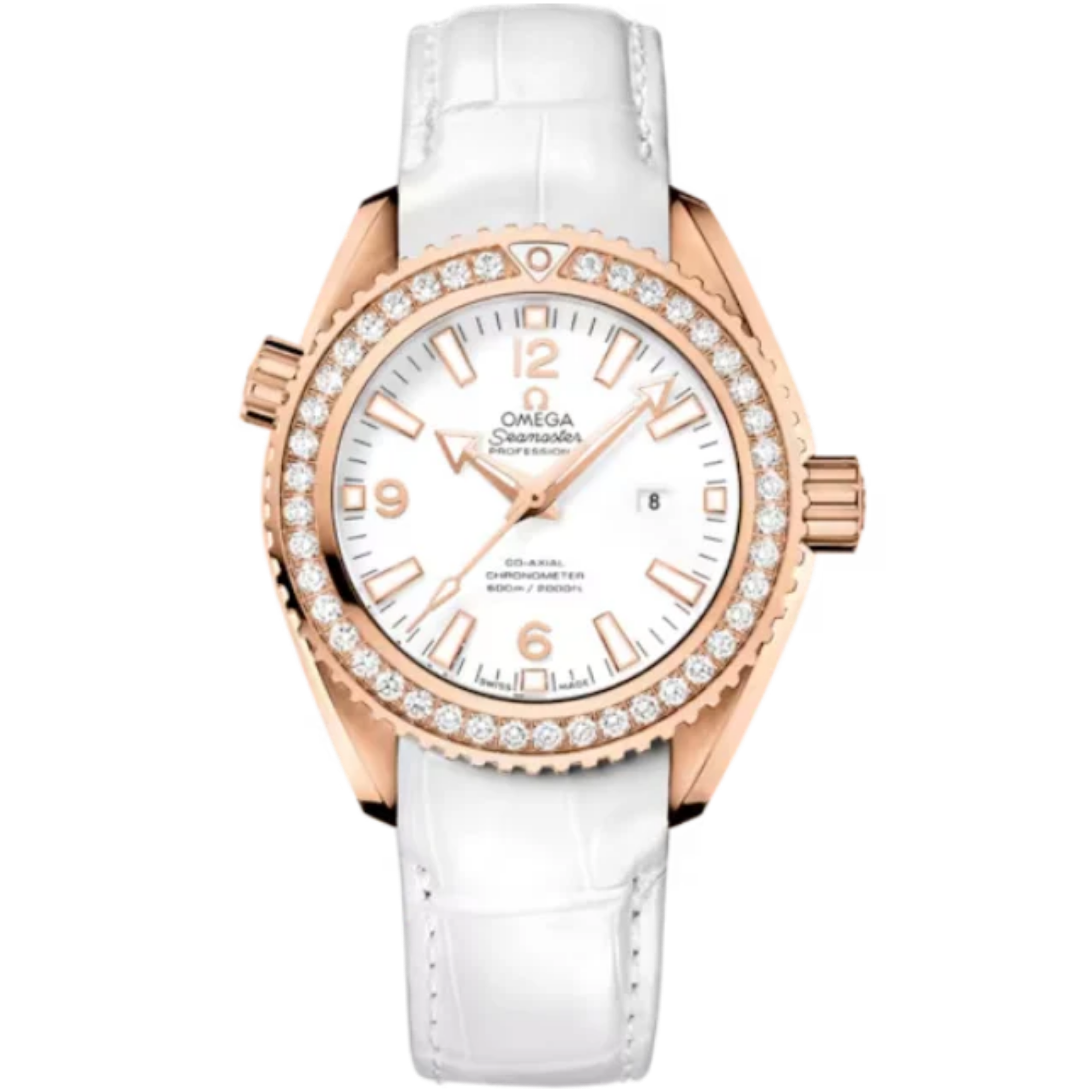 SEAMASTER PLANET OCEAN 600M 37 MM RED GOLD WITH WHITE DIAL - Omega