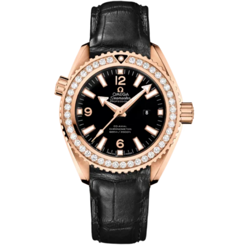 SEAMASTER PLANET OCEAN 600M 37 MM RE GOLD WITH BLACK DIAL - Omega