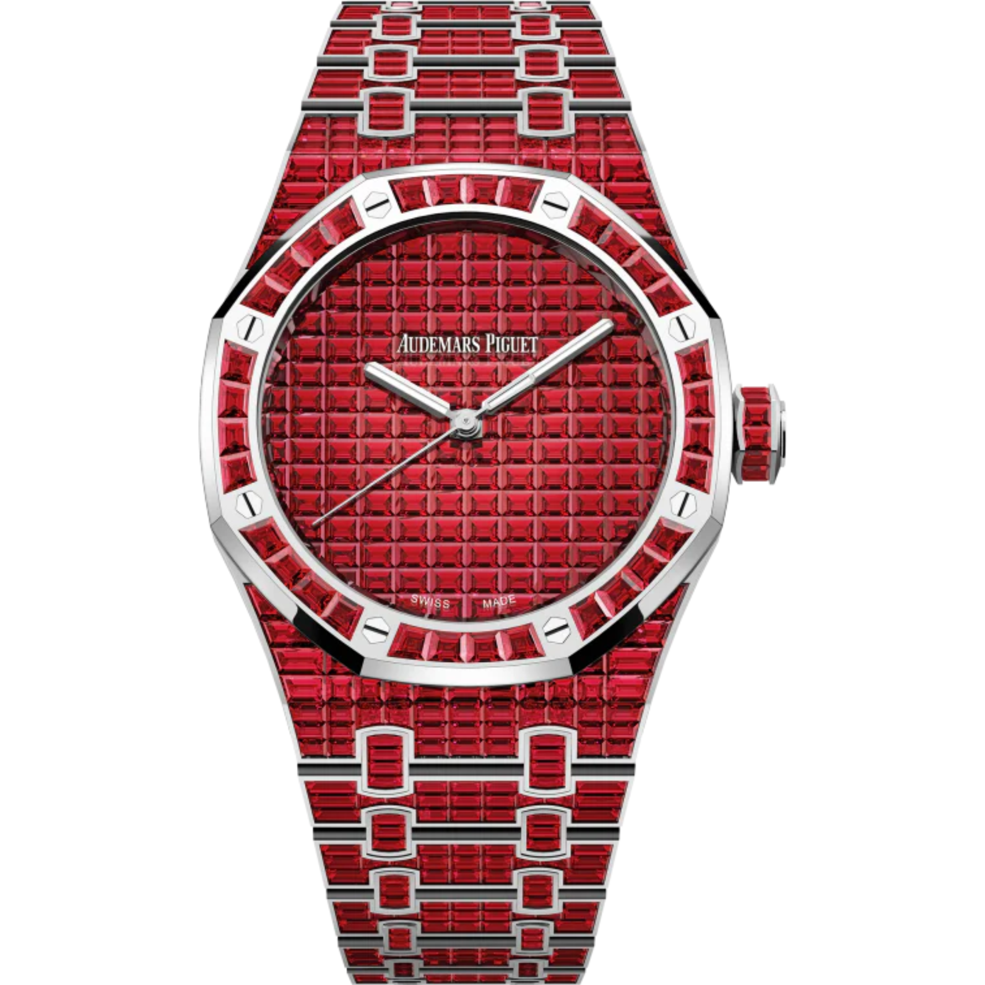 Royal Oak Selfwinding Ruby 41MM 18-Carat White Gold Bracelet Set With Baguette-Cut Rubies 18-Carat White Gold Dial 18-Carat White Gold Case - Audemars Piguet