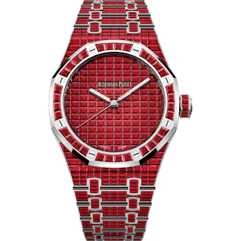 Royal Oak Selfwinding Ruby 41MM 18-Carat White Gold Bracelet Set With Baguette-Cut Rubies 18-Carat White Gold Dial 18-Carat White Gold Case - Audemars Piguet