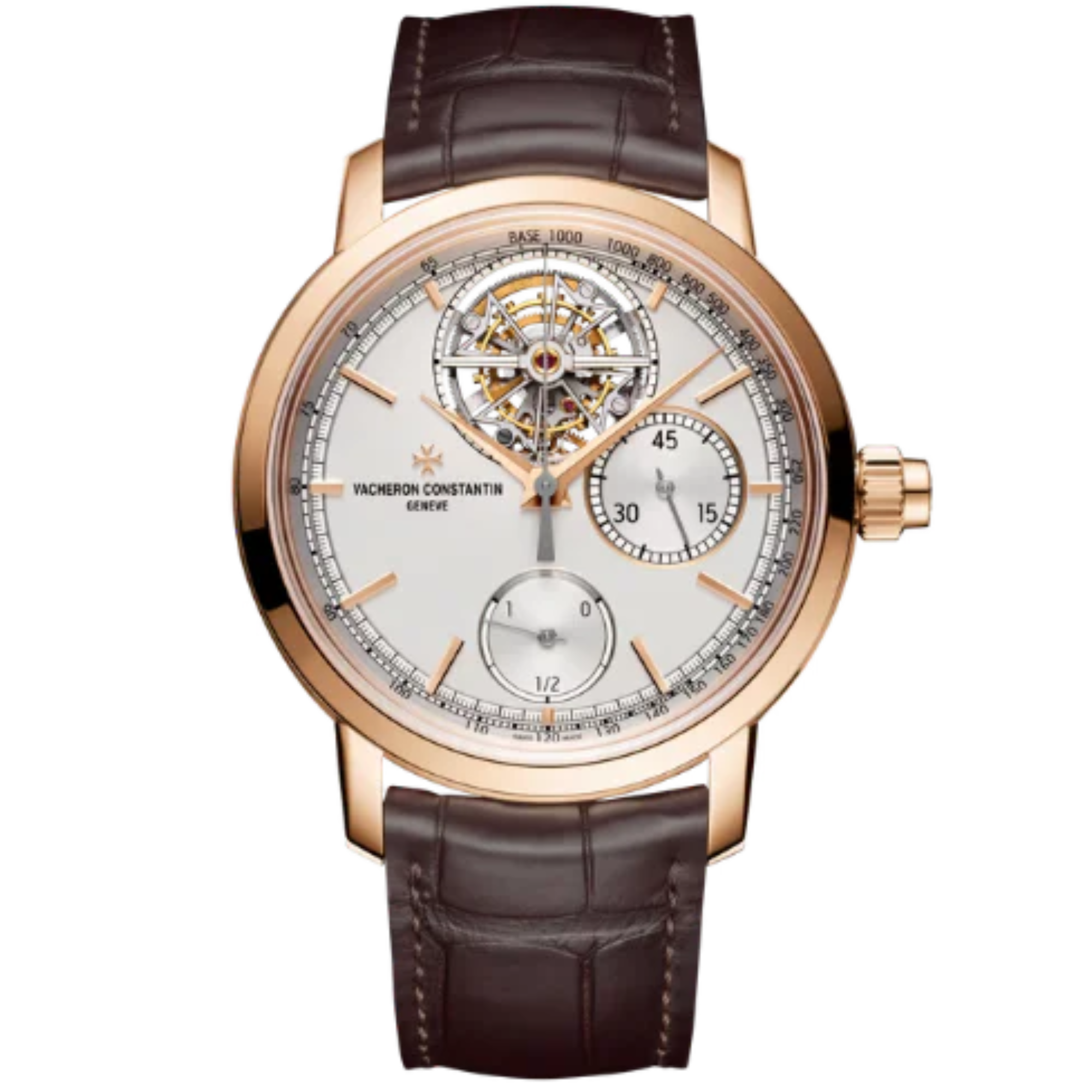 TRADITIONNELLE TOURBILLON CHRONOGRAPH 42 MM ROSE GOLD WITH WHITE BRASS DIAL - Vacheron Constantin