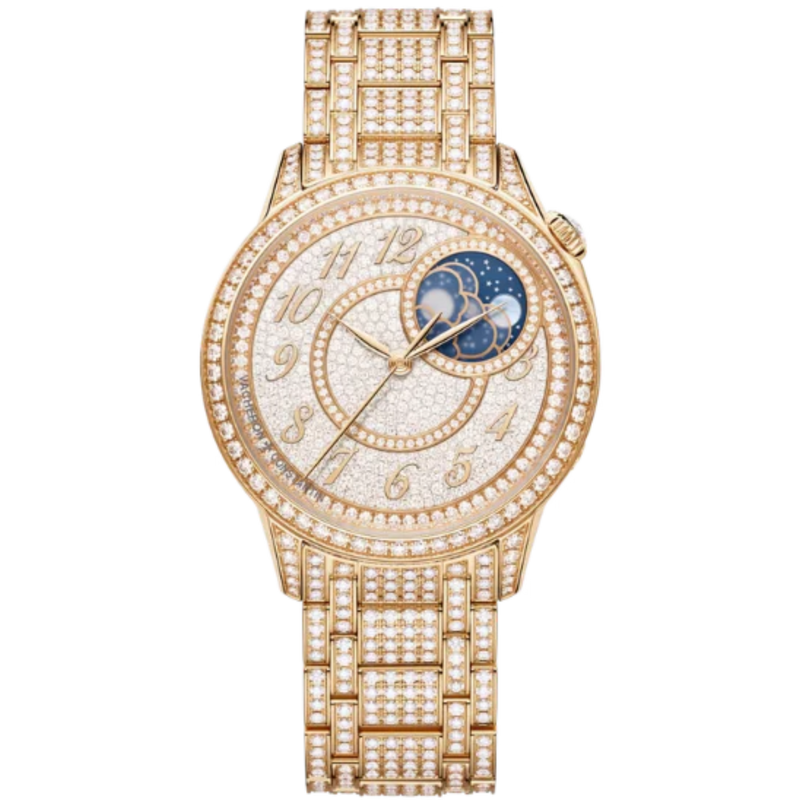 EGERIE MOON PHASE JEWELLERY 37 MM 18K ROSE GOLD WITH WHITE GOLD DIAL - Vacheron Constantin