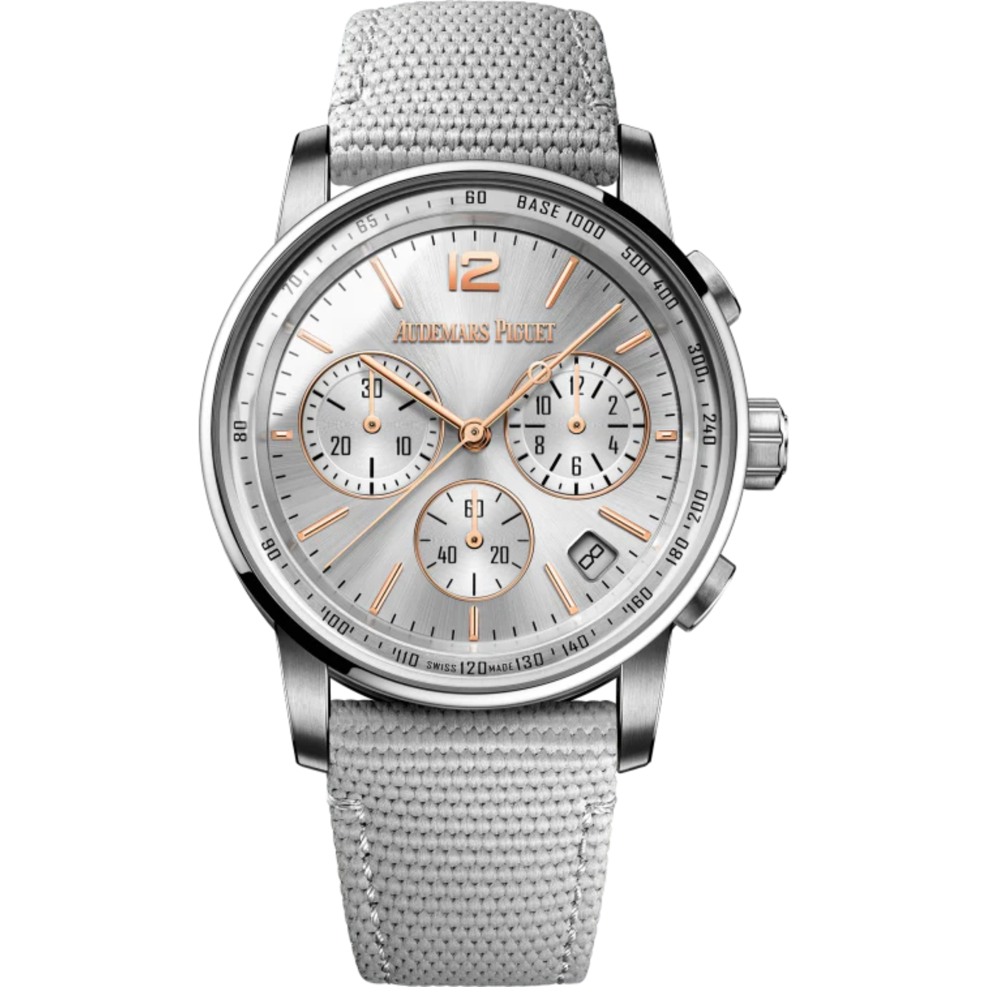 Code 11.59 by Audemars Piguet 41mm Grey Rubber-Coated Strap Grey Lacquered Dial White Gold Bezel - Audemars Piguet