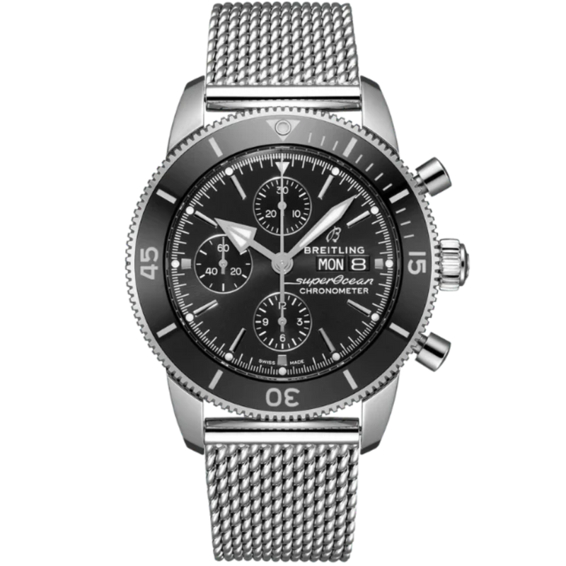 SUPEROCEAN HERITAGE CHRONOGRAPH 44 MM STAINLESS STEEL WITH BLACK DIAL - Breitling