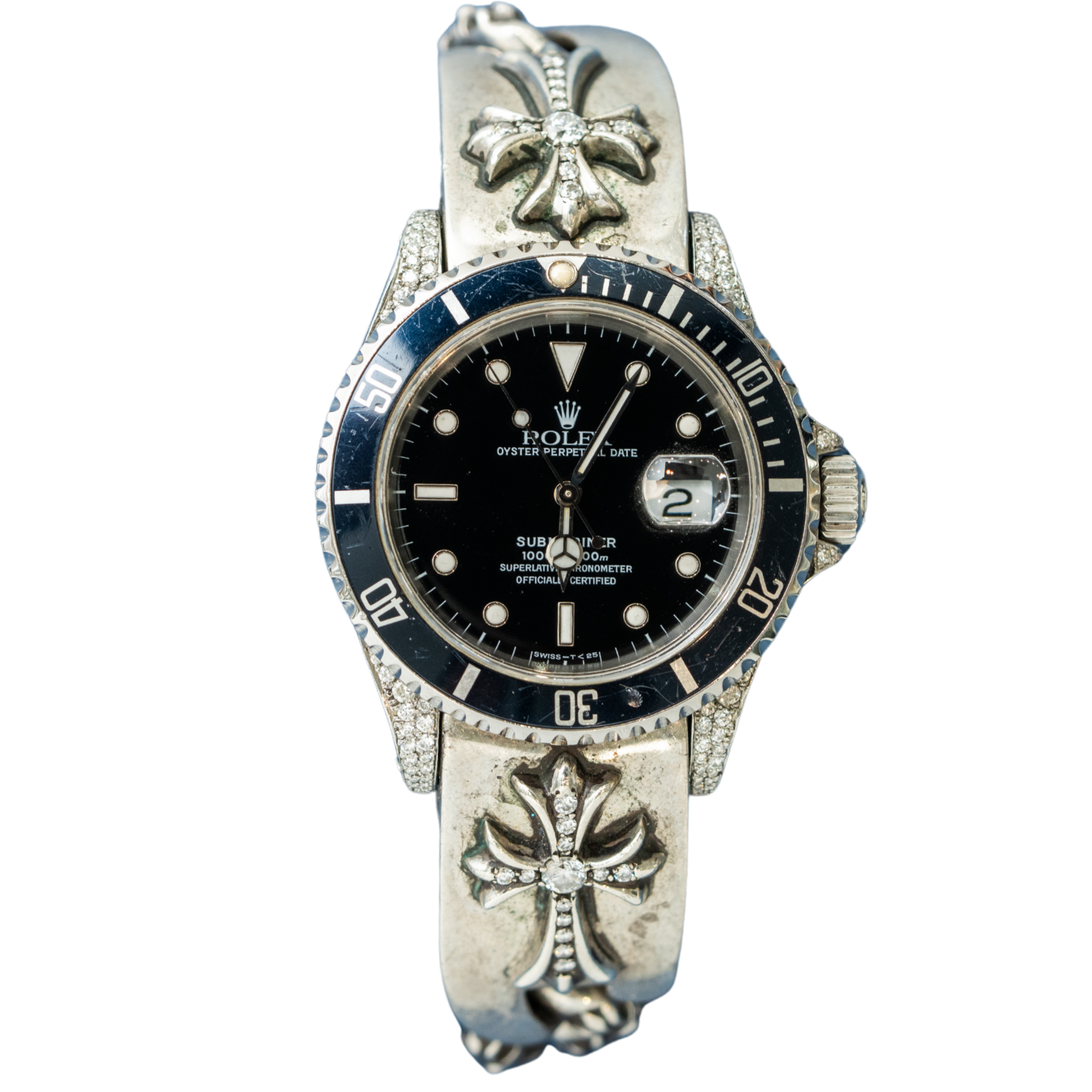 Rolex Chrome Hearts 40mm Rolex Submariner Date Full Bracelet Silver - Rolex