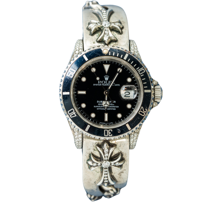 Rolex Chrome Hearts 40mm Rolex Submariner Date Full Bracelet Silver - Rolex