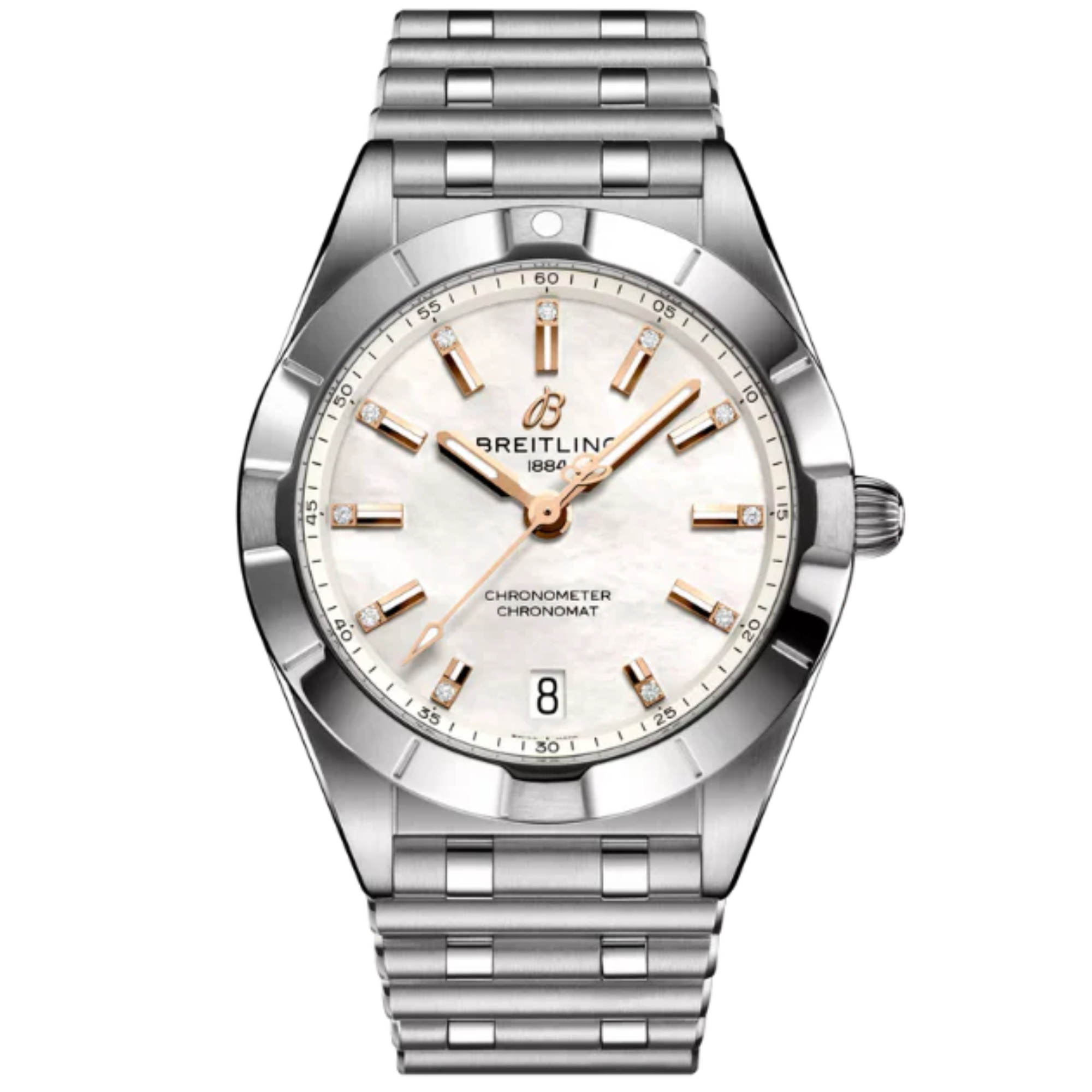 CHRONOMAT 32 MM STAINLESS STEEL WITH MOTHER OF PEARL DIAL - Breitling