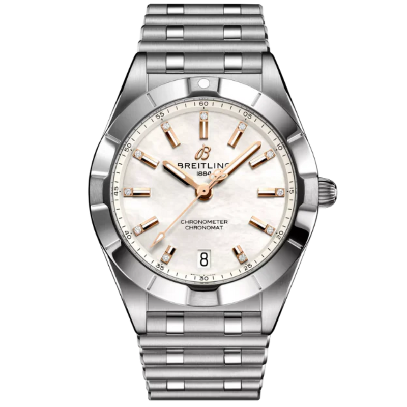 CHRONOMAT 32 MM STAINLESS STEEL WITH MOTHER OF PEARL DIAL - Breitling