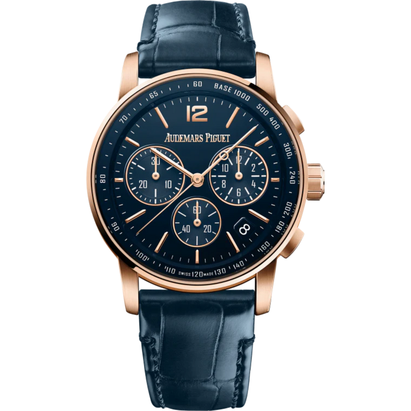 Code 11.59 by Audemars Piguet 41mm Blue Alligator Strap Lacquered Blue Dial 18-carat Pink Gold Case - Audemars Piguet