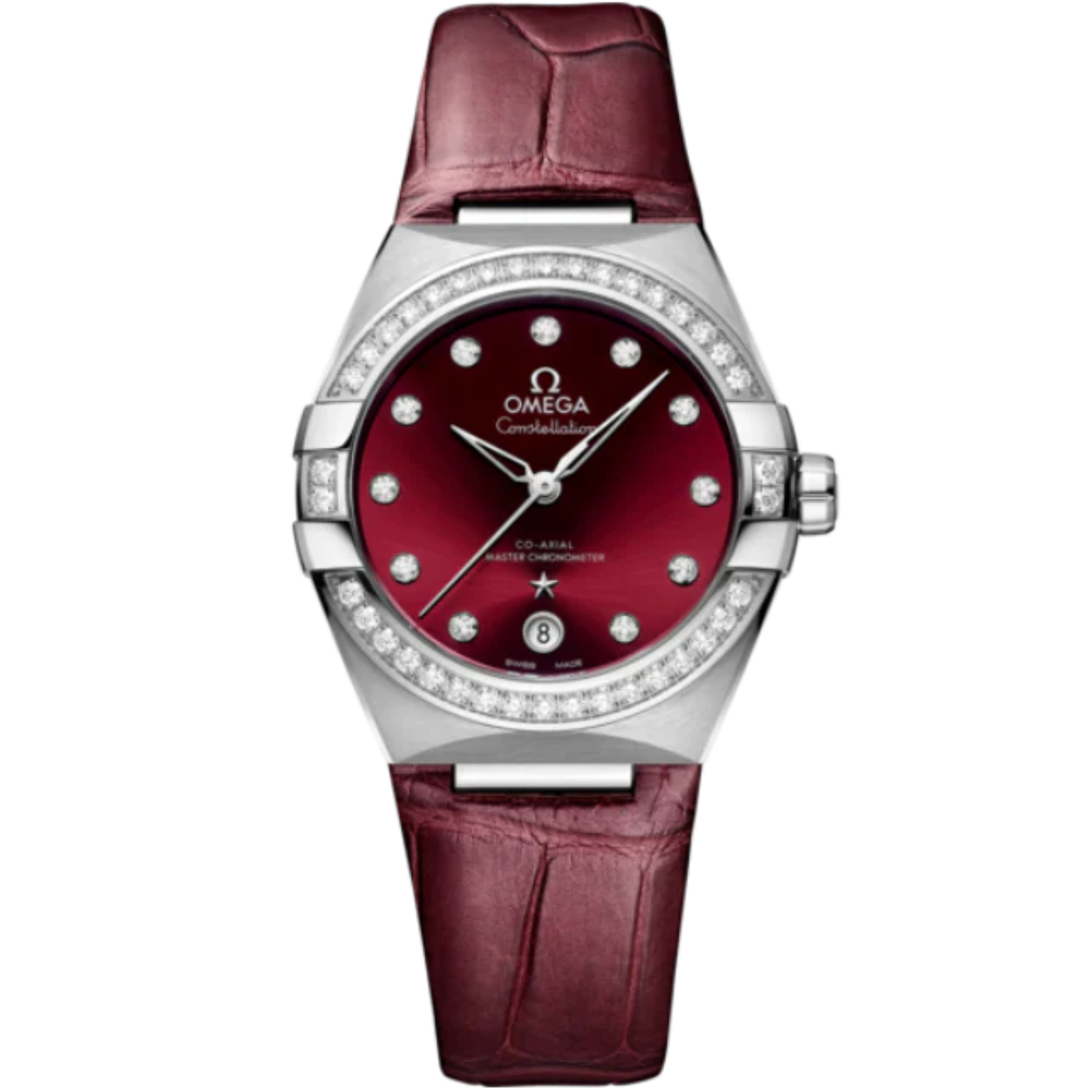 CONSTELLATION 36 MM STAINLESS STEEL WITH RED DIAL - Omega