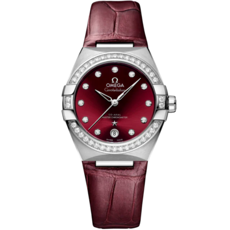 CONSTELLATION 36 MM STAINLESS STEEL WITH RED DIAL - Omega