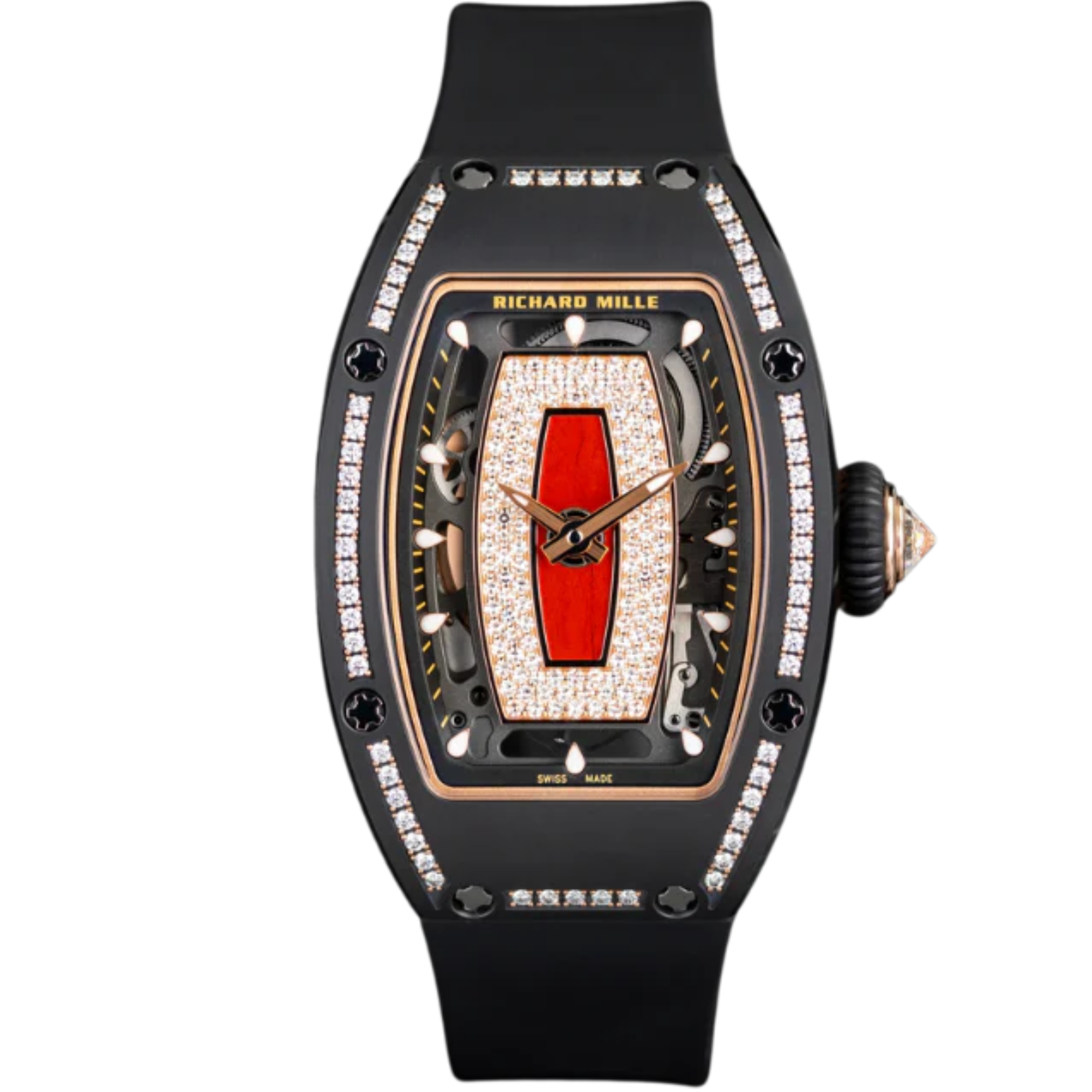 Richard Mille RM07 Black Ceramic Jasper Single Row Diamonds - Richard Mille