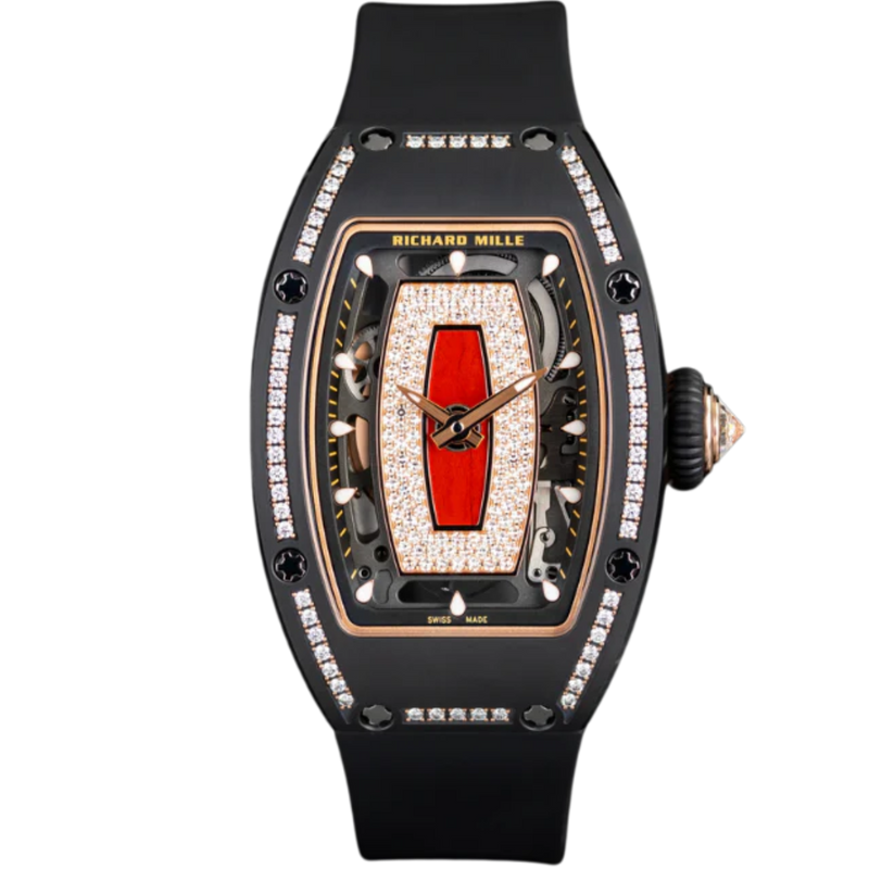Richard Mille RM07 Black Ceramic Jasper Single Row Diamonds - Richard Mille