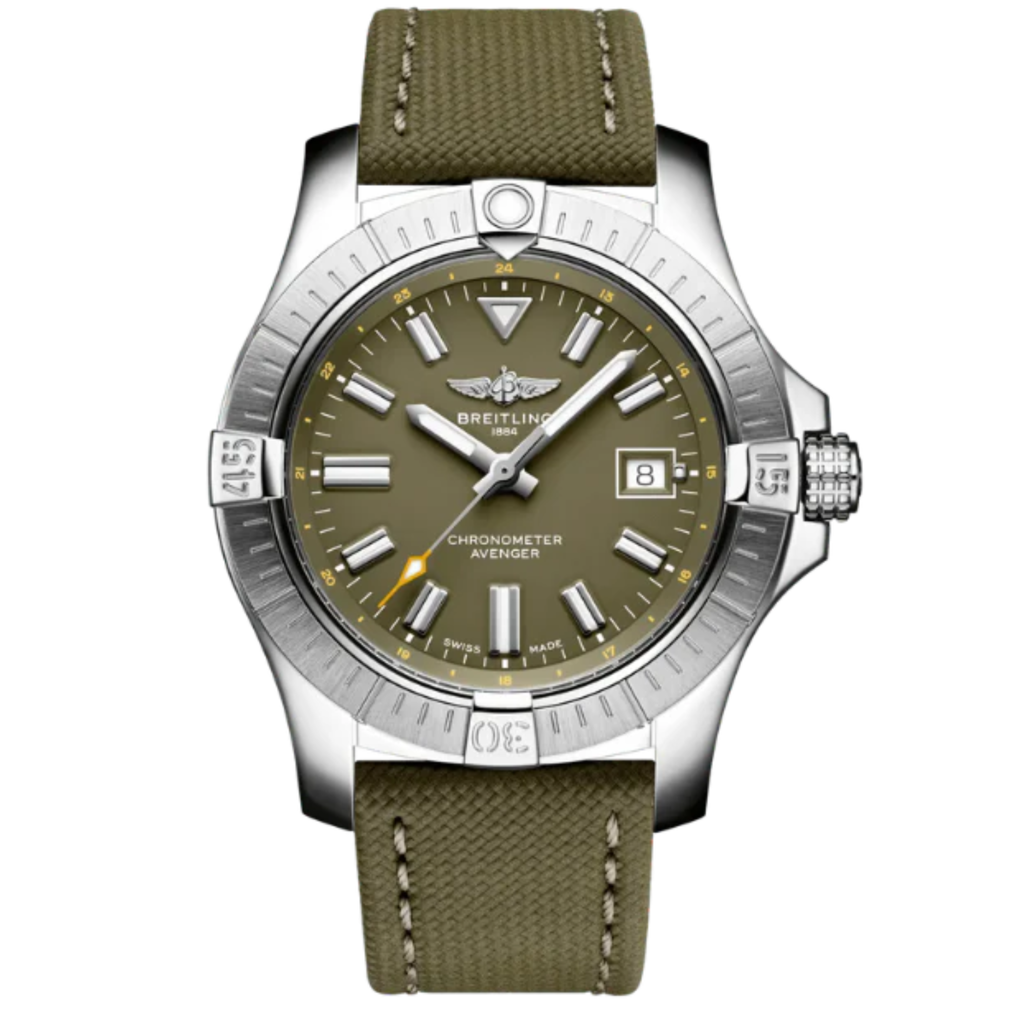 AVENGER AUTOMATIC 43 MM STAINLESS STEEL AND GREEN DIAL - Breitling