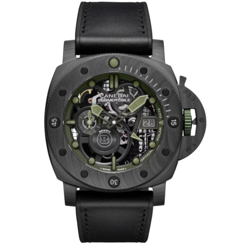 SUBMERSIBLE S BRABUS PAM01283 47 MM CARBOTECH™ WITH BLACK DIAL - Panerai