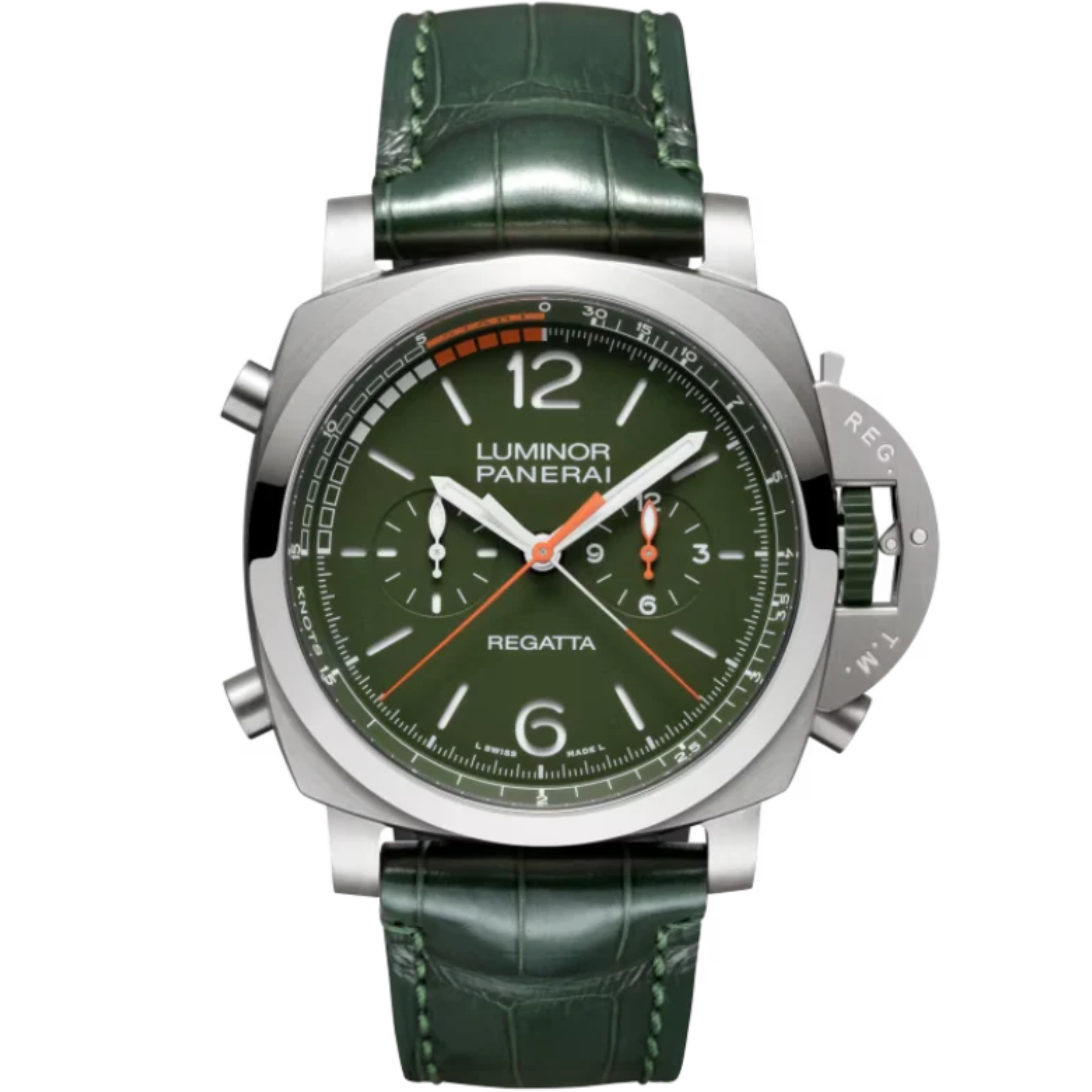 LUMINOR REGATTA CHRONO FLYBACK PAM01299 47 MM TITANIUM WITH GREEN DIAL - Panerai