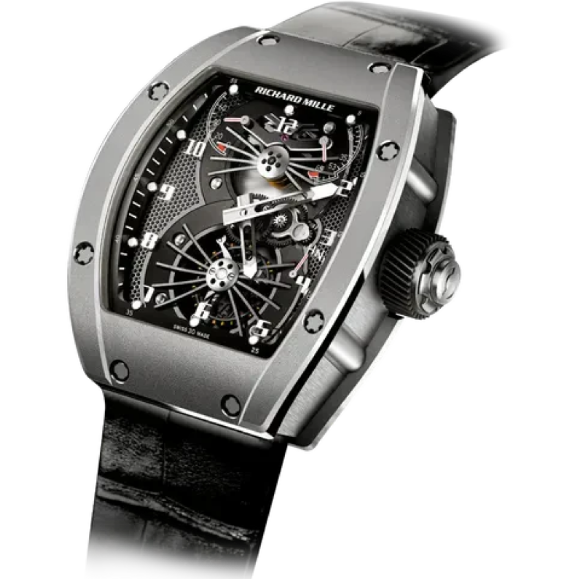 RM 021 Tourbillon Aerodyne Leather Strap Titanium Case - Richard Mille