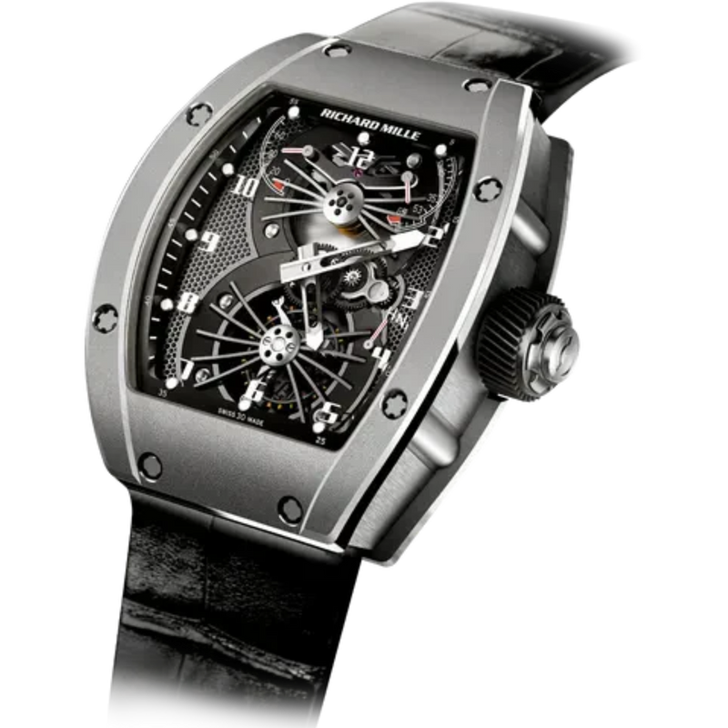 RM 021 Tourbillon Aerodyne Leather Strap Titanium Case - Richard Mille