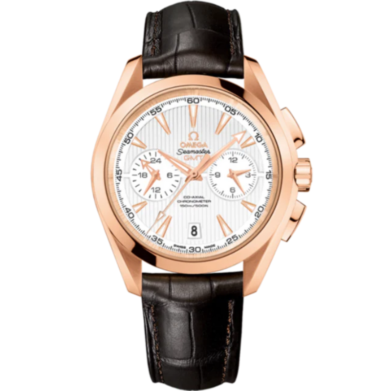 SEAMASTER AQUA TERRA 150M GMT 43 MM RED GOLD WITH SILVER DIAL - Omega