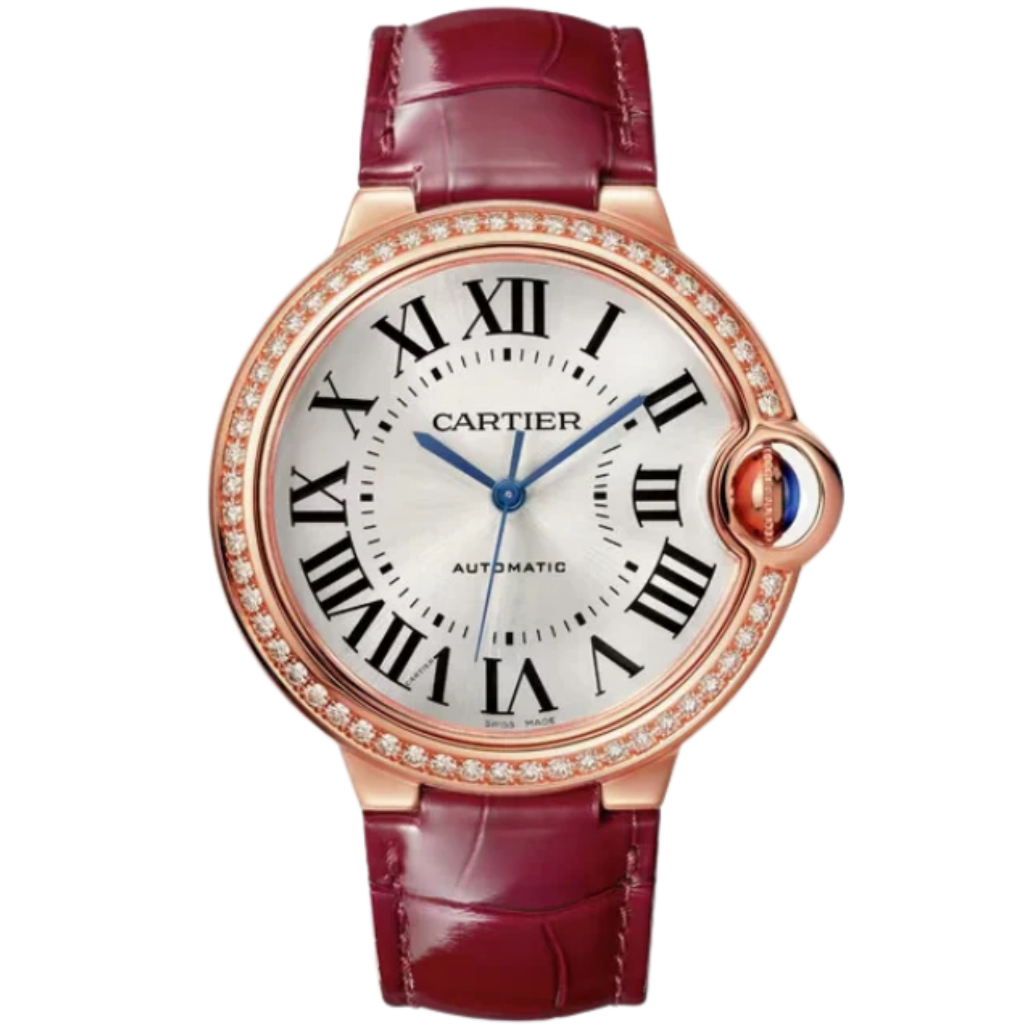 BALLON BLEU DE CARTIER 36 MM ROSE GOLD WITH SILVER SUNRAY BRUSHED DIAL - Cartier