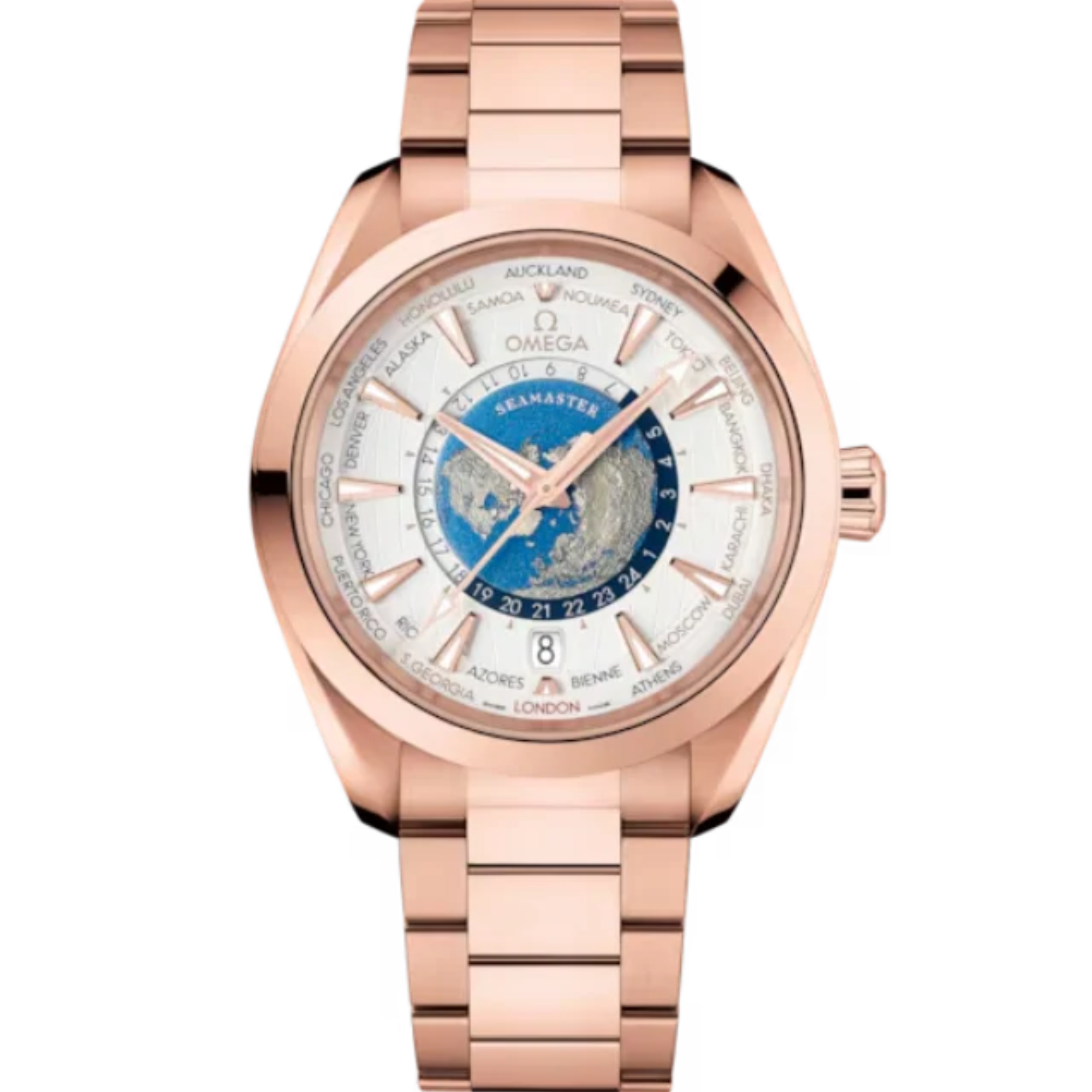 SEAMASTER AQUA TERRA 150M 43 MM SEDNA™ GOLD WITH SILVER DIAL - Omega