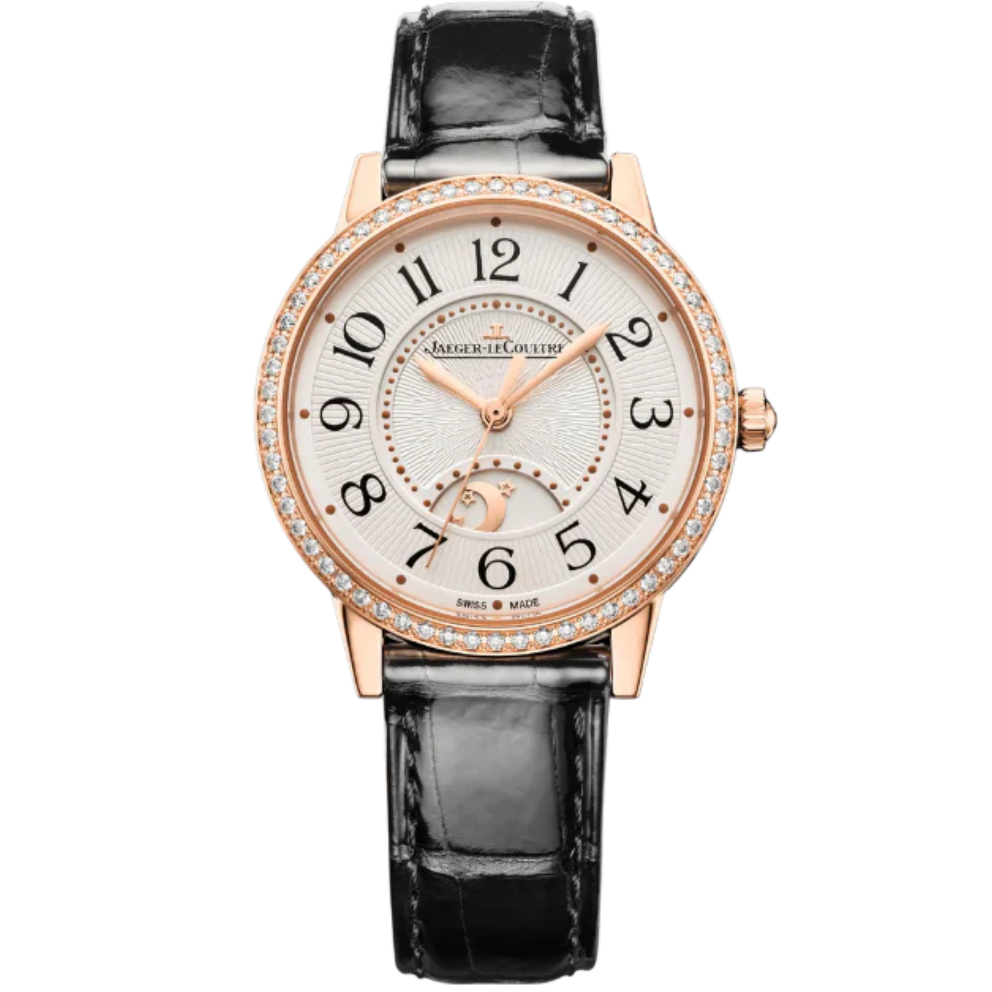 RENDEZ-VOUS CLASSIC NIGHT & DAY 34 MM 18K ROSE GOLD WITH SILVER GREY GUILLOCHE DIAL - Jaeger-LeCoultre
