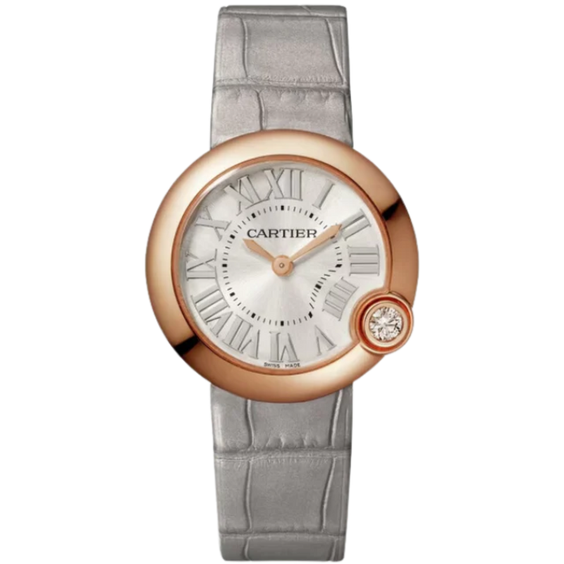 BALLON BLEU DE CARTIER 30 MM ROSE GOLD WITH SILVER SUNRAY BRUSHED DIAL - Cartier