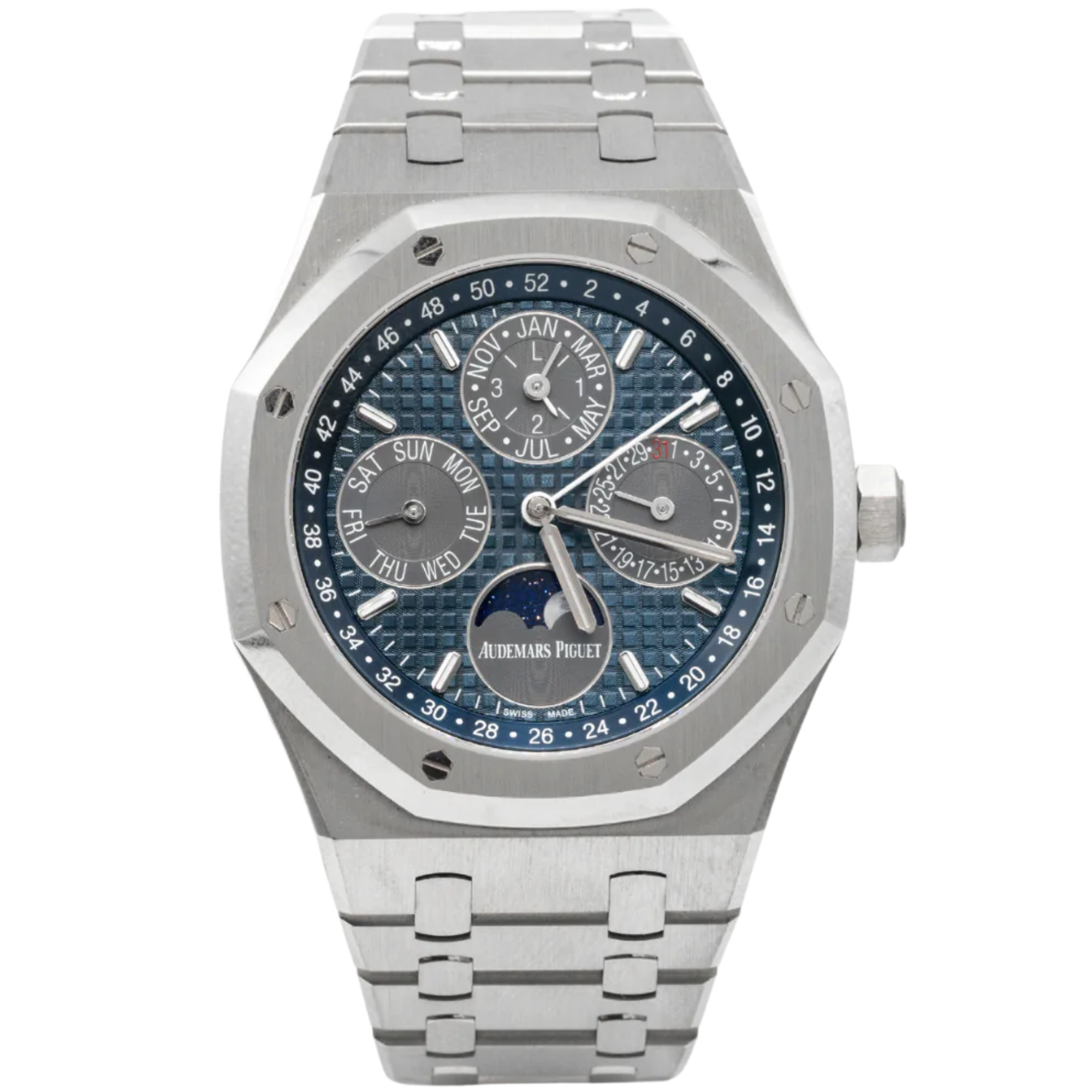 Royal Oak Perpetual Calendar 41MM Titanium Bracelet Blue Dial Titanium Case - Audemars Piguet