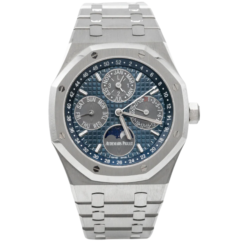 Royal Oak Perpetual Calendar 41MM Titanium Bracelet Blue Dial Titanium Case - Audemars Piguet
